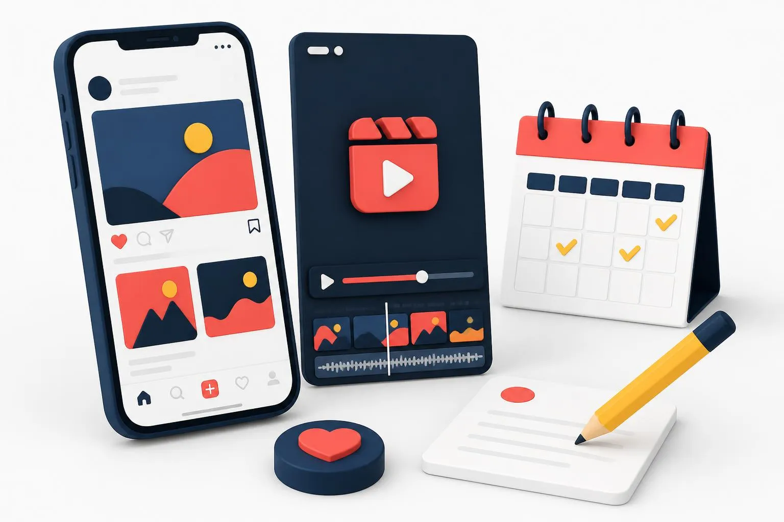 Growth social media package with posts and paid ads